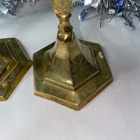 Brass candle holders - Picture 4 of 4
